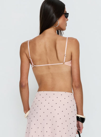 Adeeva Satin Micro Crop Top Pink