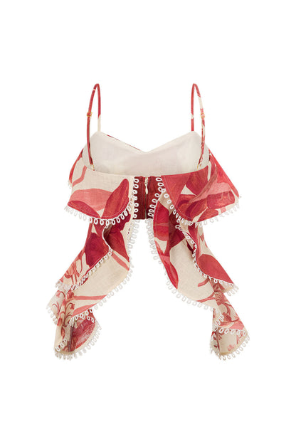 Natalia Frill Top - Calla Floral