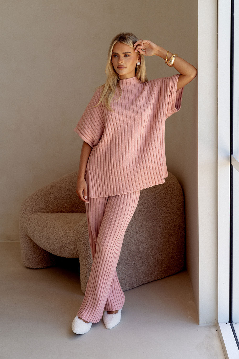 SAMPLE-Celine Pants - Blush