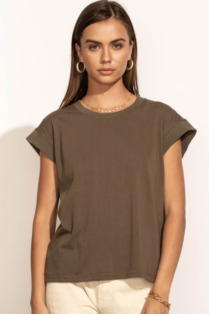 Arlo Top in Olive - FINAL SALE