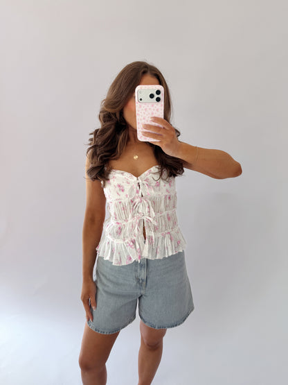 Pink Tides Floral Tank
