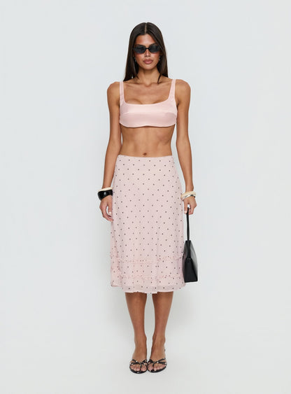Adeeva Satin Micro Crop Top Pink