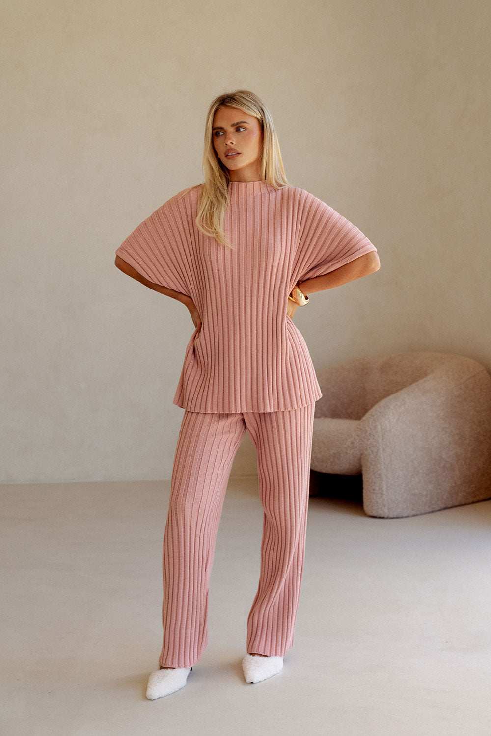 SAMPLE-Celine Pants - Blush