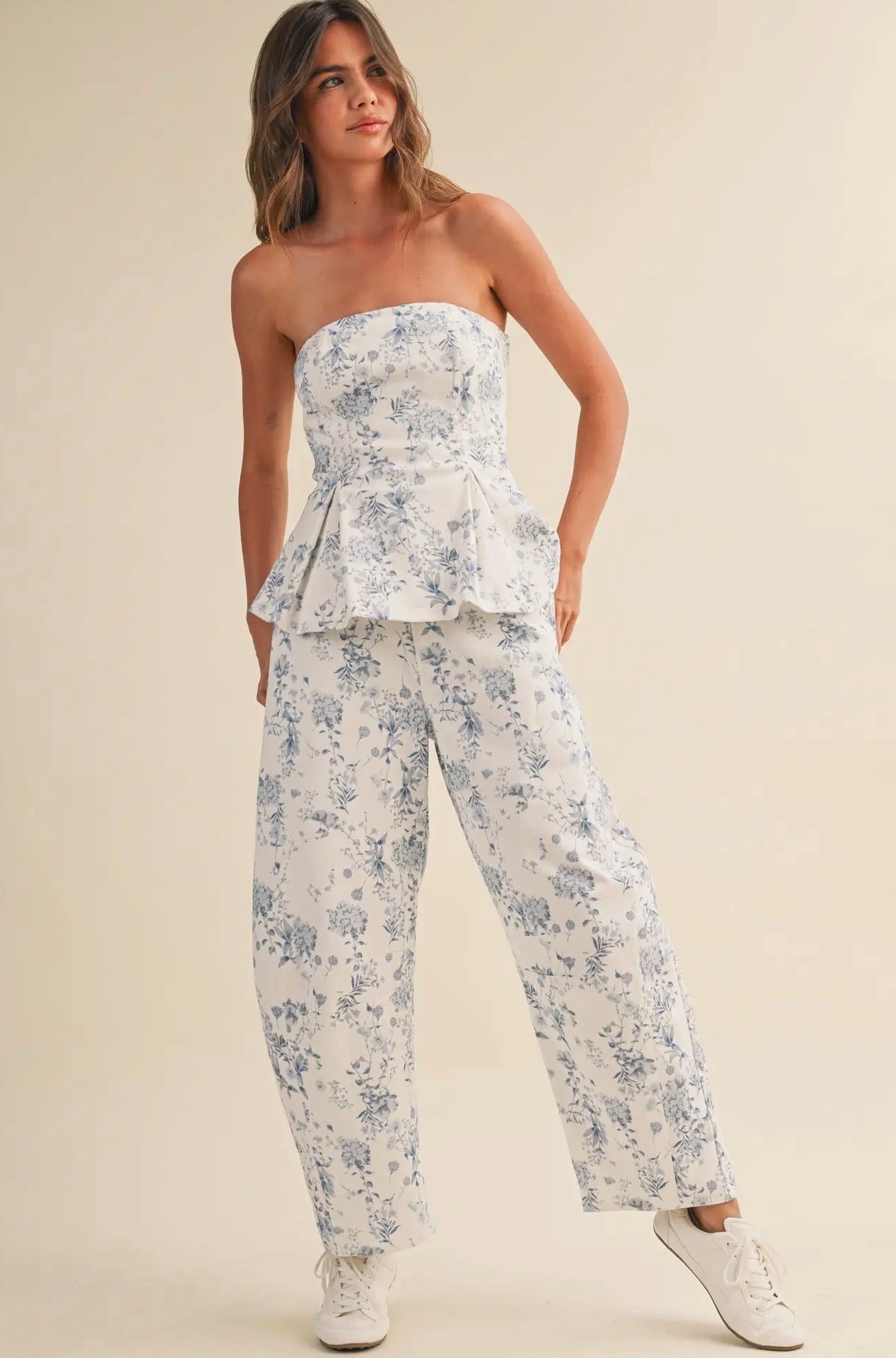 Hamptons Hydrandea Barrel Jean Set (can’t restock) PRE ORDER VIP ACCESS ONLY