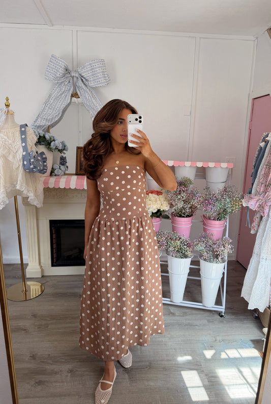 Dots & Roses Midi Dress