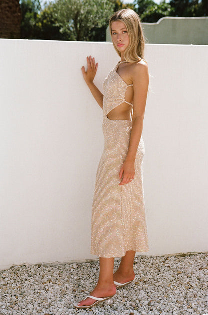 SAMPLE-Backless Amada Dress - Tan