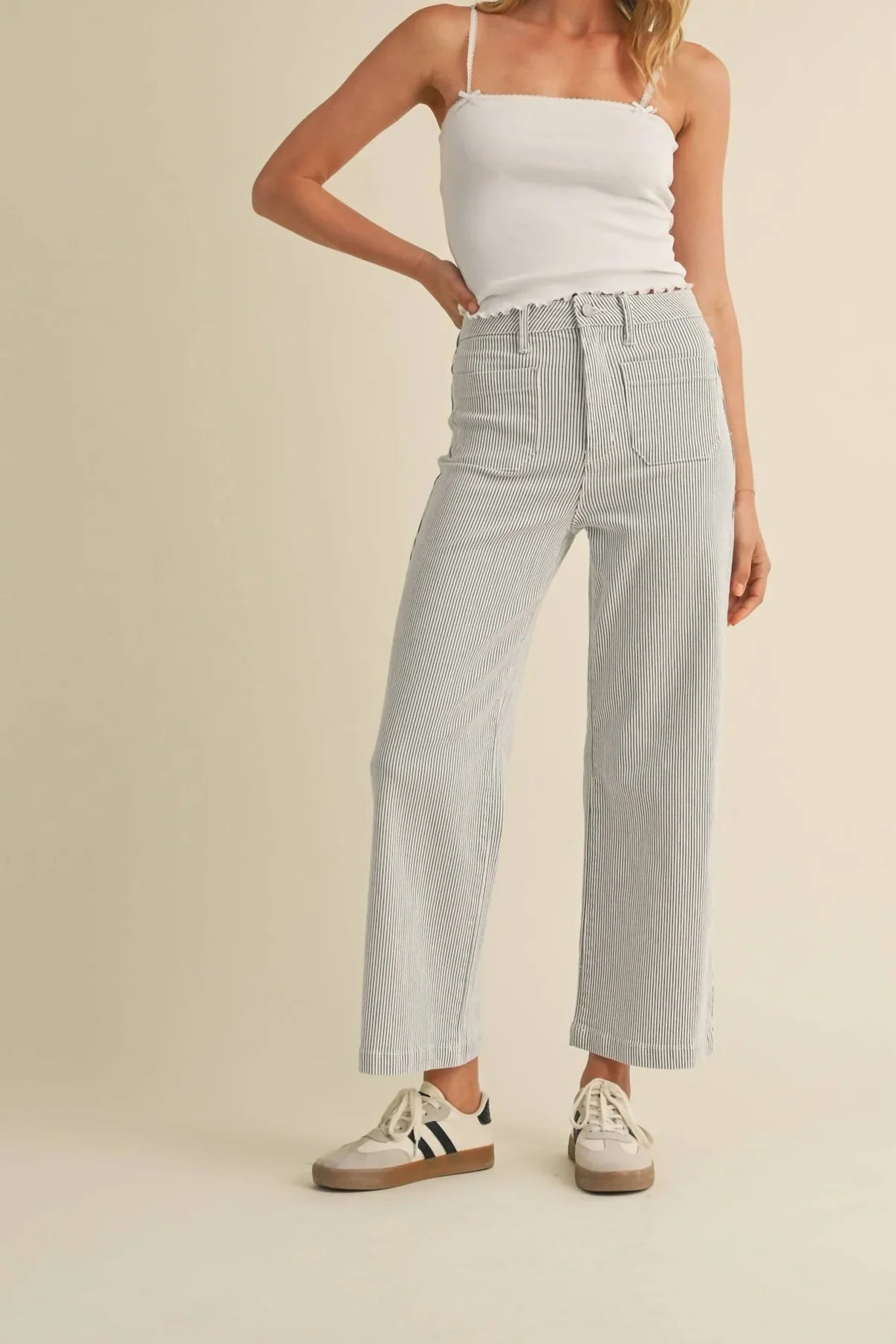 Just Black Patch Pocket Wide Leg Jeans