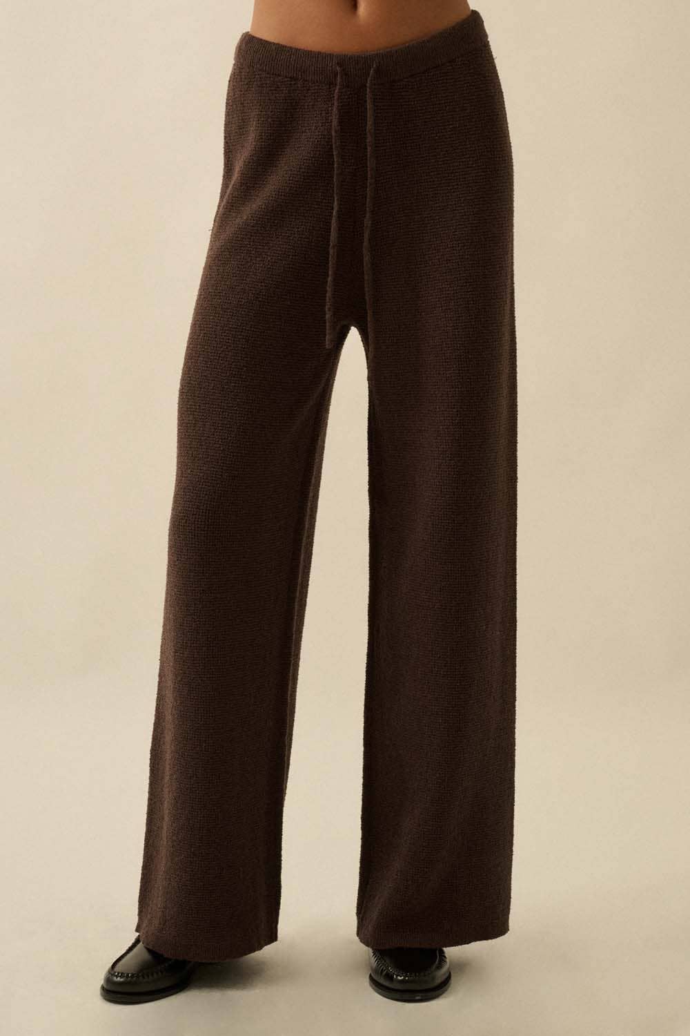 Hot Cocoa Knit Drawstring Sweater Pants