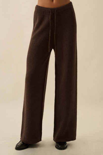 Hot Cocoa Knit Drawstring Sweater Pants