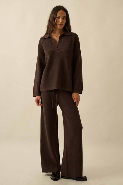 Hot Cocoa Knit Drawstring Sweater Pants