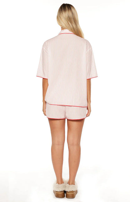 Alexea Pink Stripe Pajama Shirt
