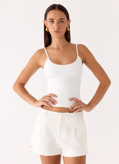 Asher Suiting Shorts - White