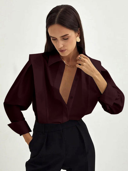 Oversized Button Down Cotton Shirt