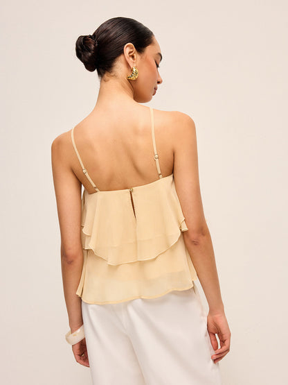 Floral Ruffle Halter Top