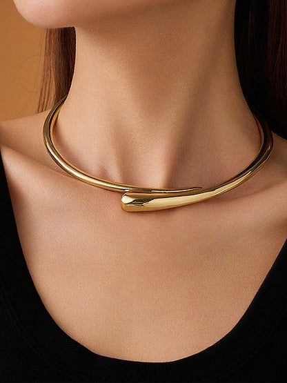 Gold-Tone Open Cuff Choker