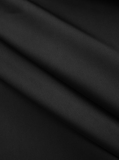 Sheer Sleeve Twist Front Satin Blouse