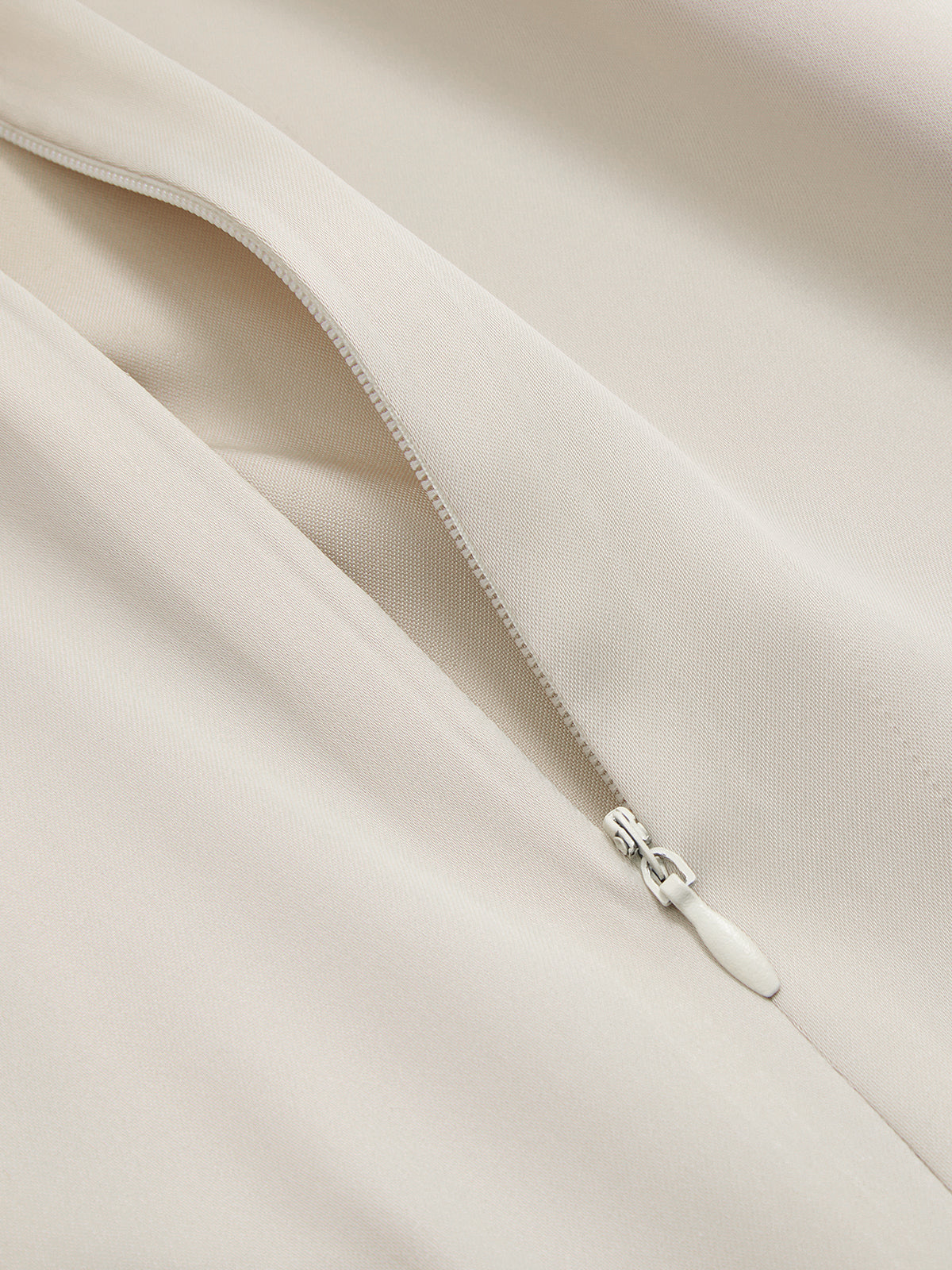 Satin Asymmetric Ruched Top & Midi Skirt Set