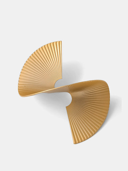Spiral Fan-Pleated Statement Earrings