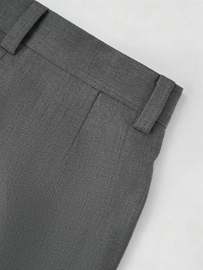 Asymmetric Pleated Wide-Leg Pants