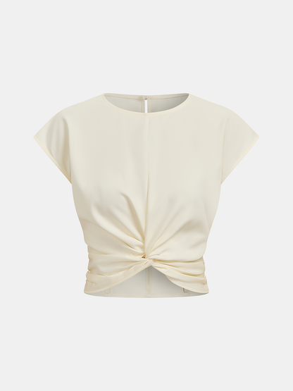 Twist-Front Crop Top & Midi Skirt Set