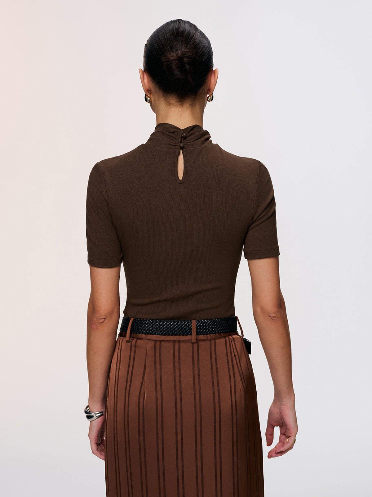 Twist-Front Short-Sleeve Top