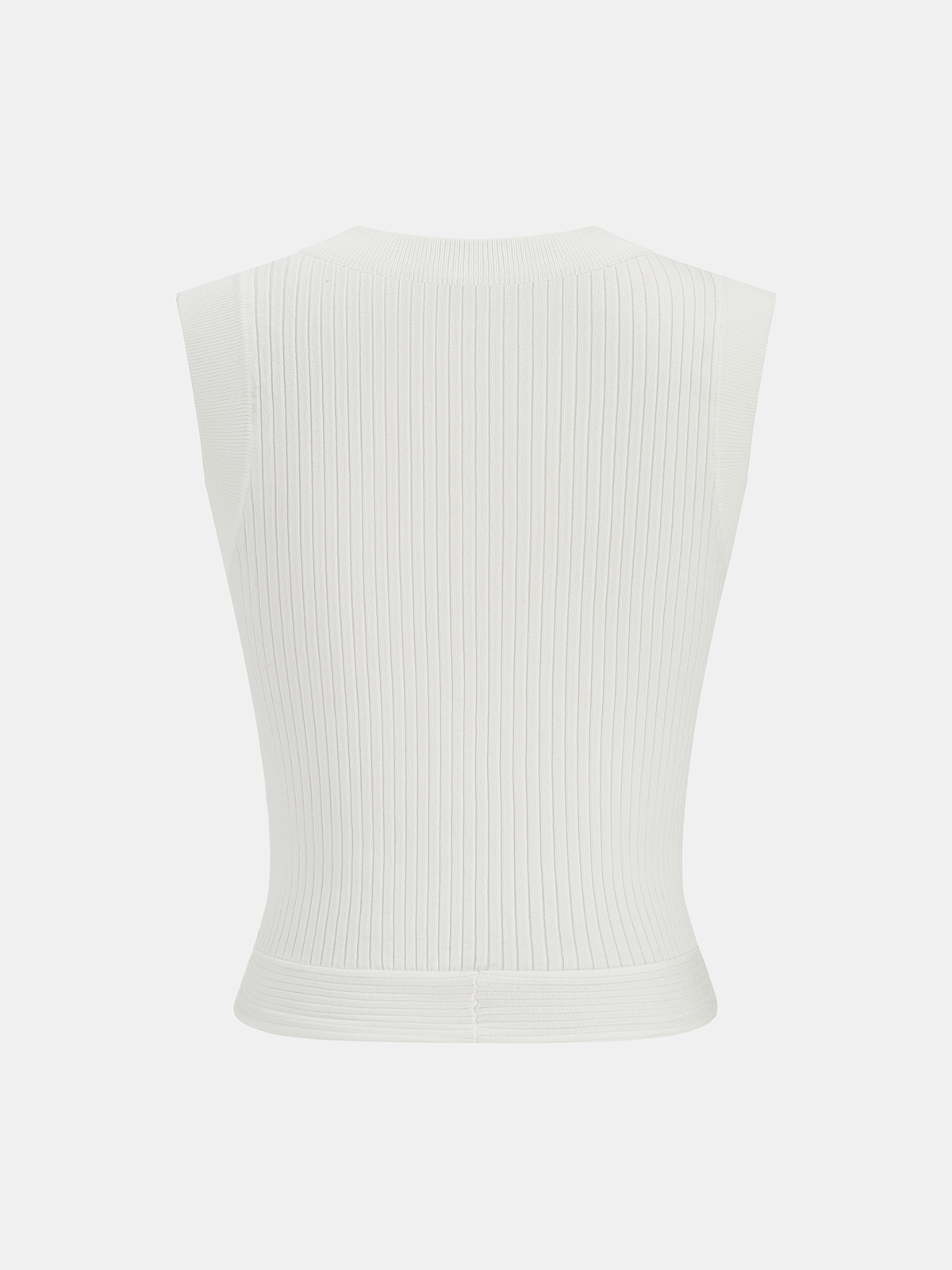 Ribbed Knotted Sweater Vest