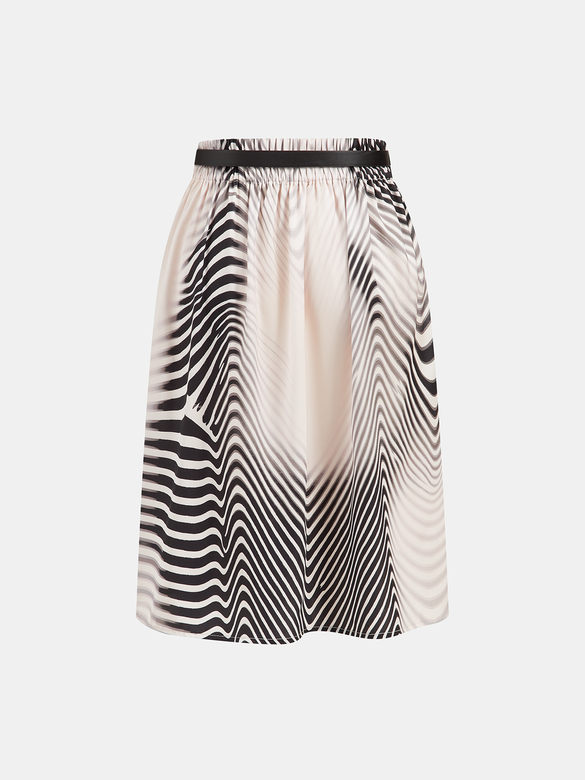 Sleeveless Top & Zebra Print Midi Skirt Set