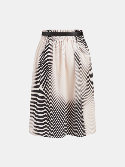 Sleeveless Top & Zebra Print Midi Skirt Set