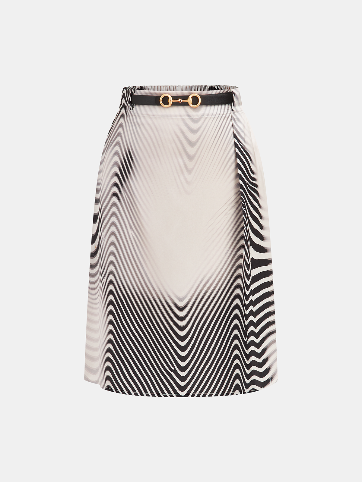 Sleeveless Top & Zebra Print Midi Skirt Set