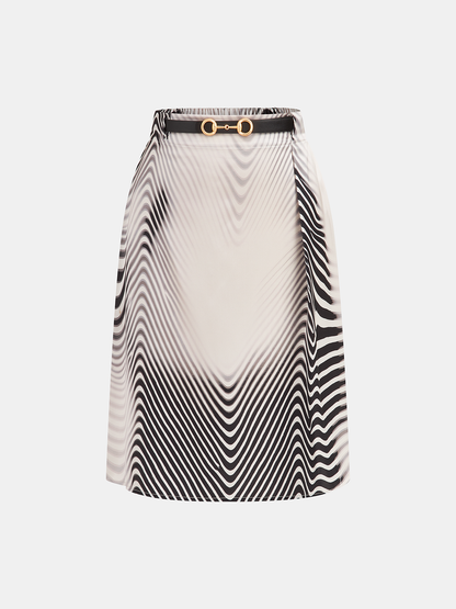 Sleeveless Top & Zebra Print Midi Skirt Set
