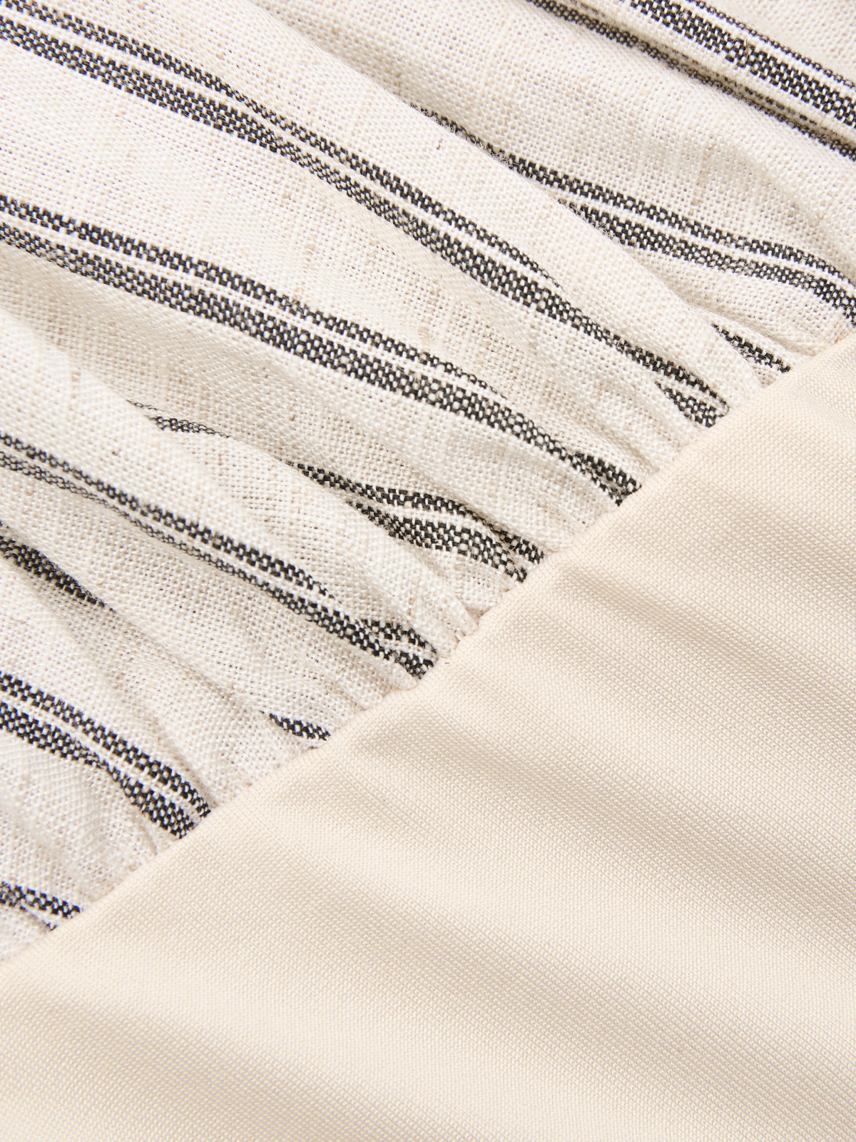 Cotton Linen Striped Sleeveless Wrap Bodysuit