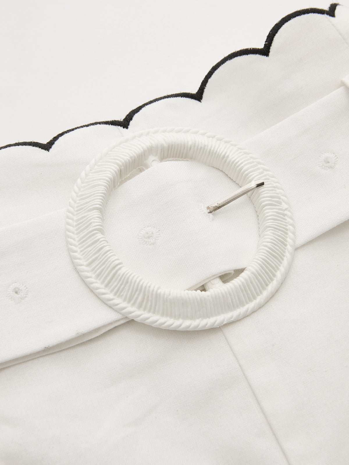 Cotton Scallop Trim Shirt & Shorts Set