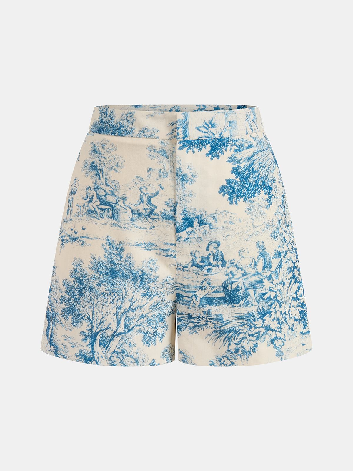 Toile Print Sleeveless Vest & Shorts Set