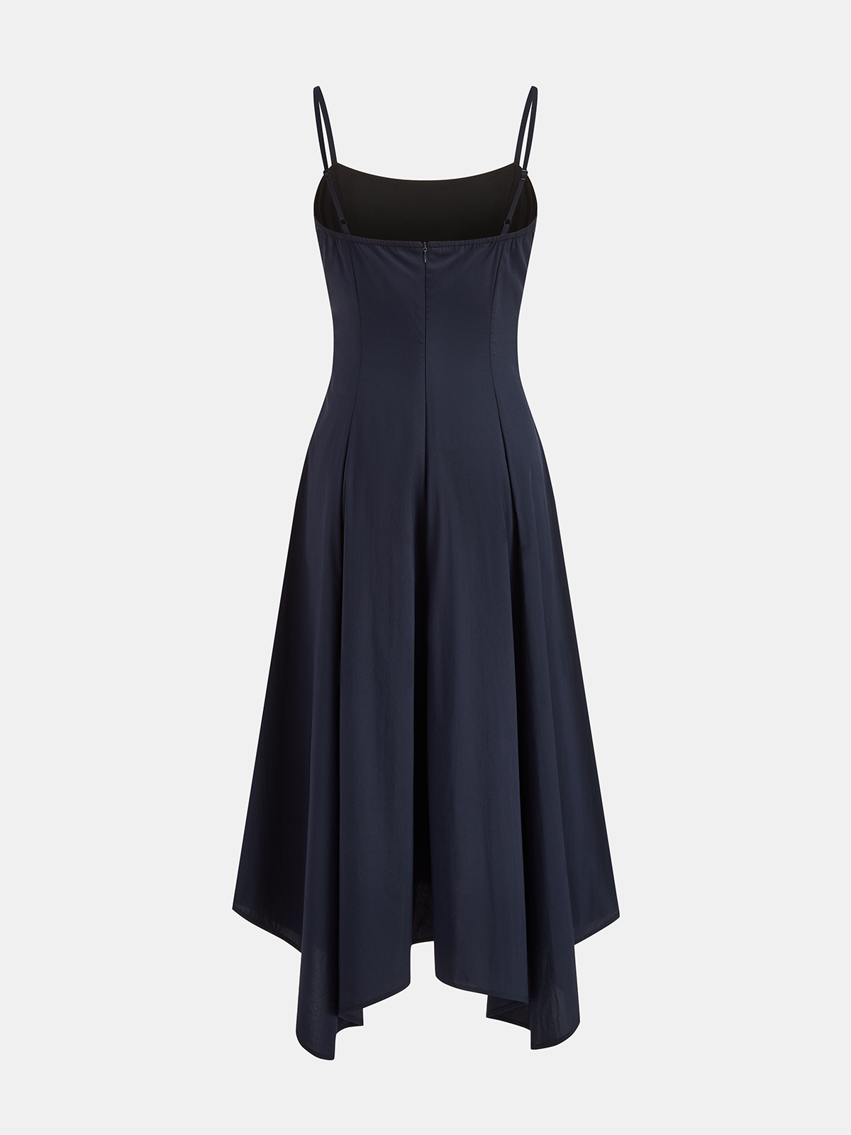 Kerchief Detail Cotton Blend Cami Midi Dress