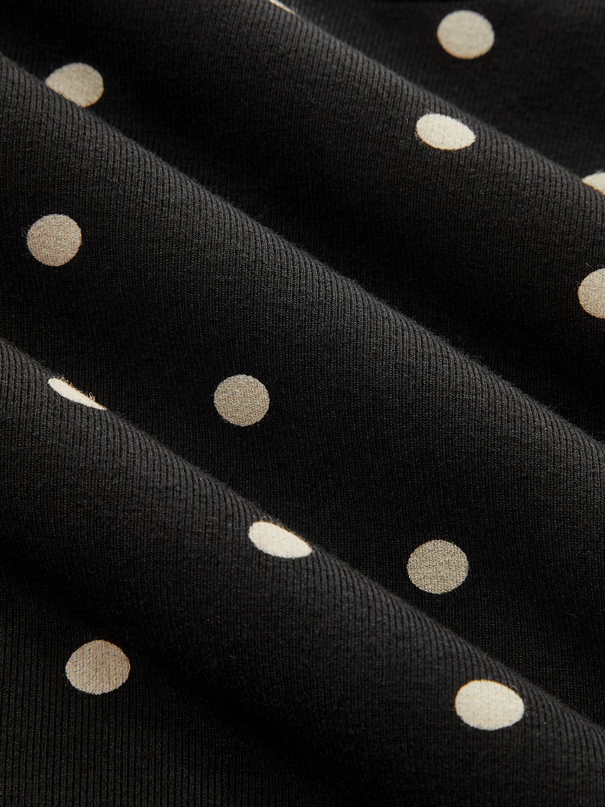 Polka Dot Batwing Cinched Waist Top