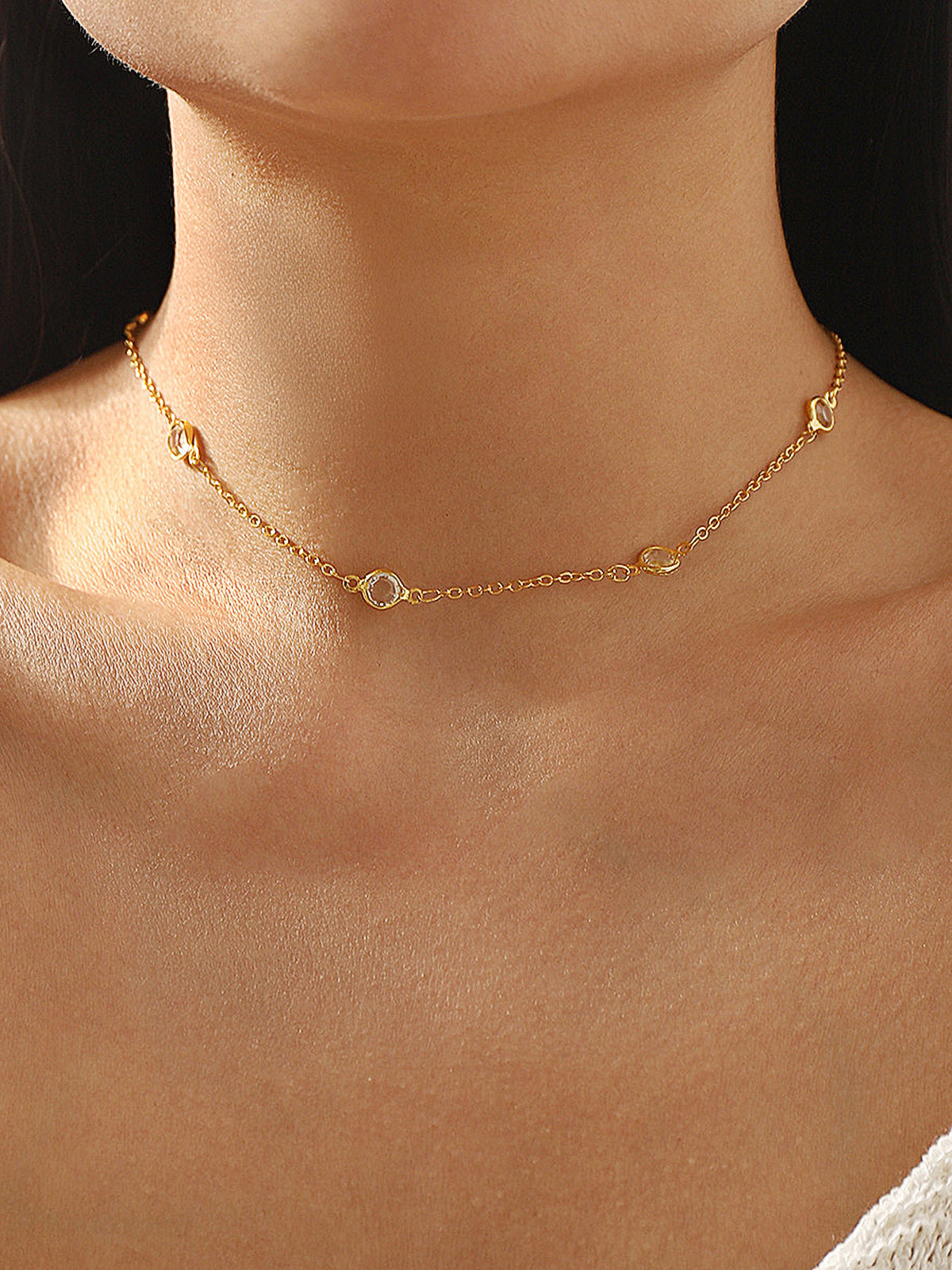 Pearl Station Lariat Backdrop Necklace