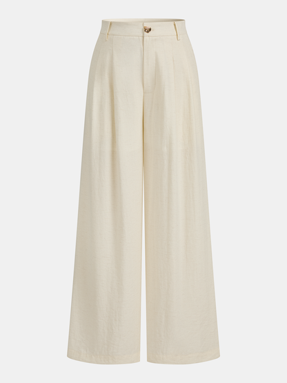 One Shoulder Metal Button Vest & Pants Set