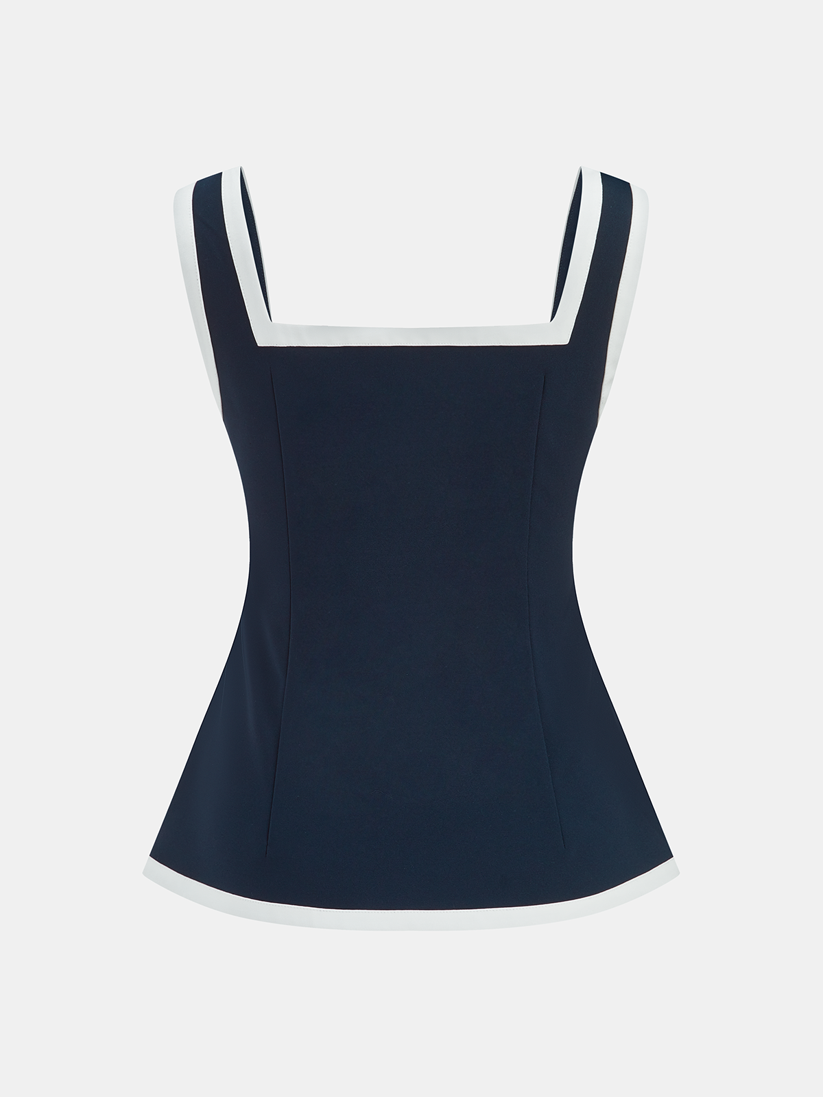 Contrast Trim Strappy Top & Mini Skirt Set