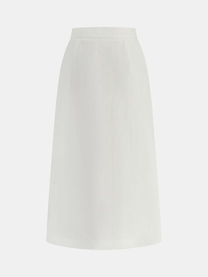 Cotton Linen Scallop Trim Vest & Skirt Set