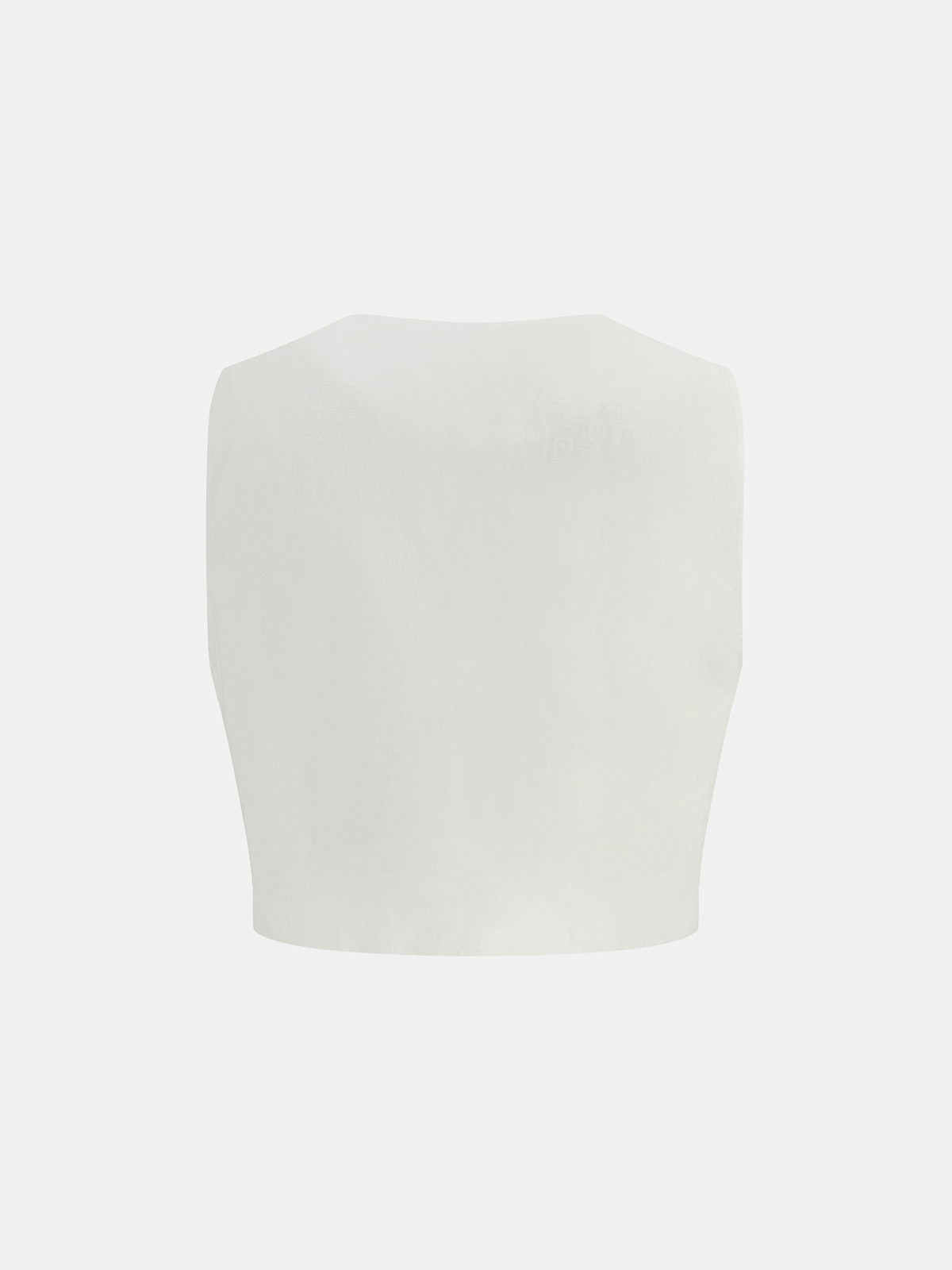 Cotton Linen Scallop Trim Vest & Skirt Set