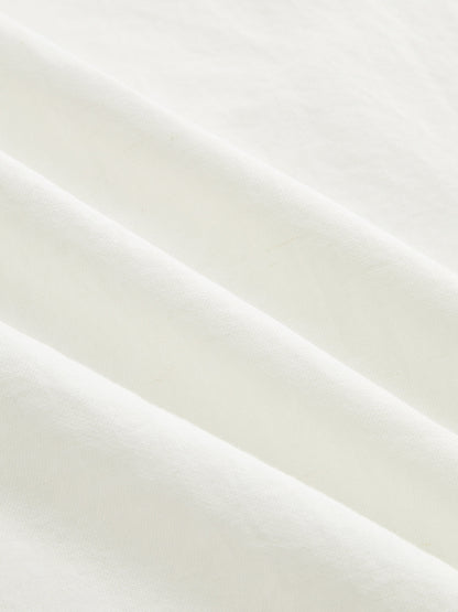 Cotton Linen Scallop Trim Vest & Skirt Set