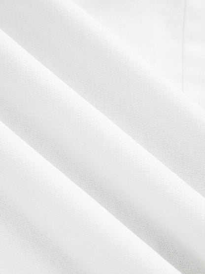 Cotton Linen Twisted Slit Midi Skirt