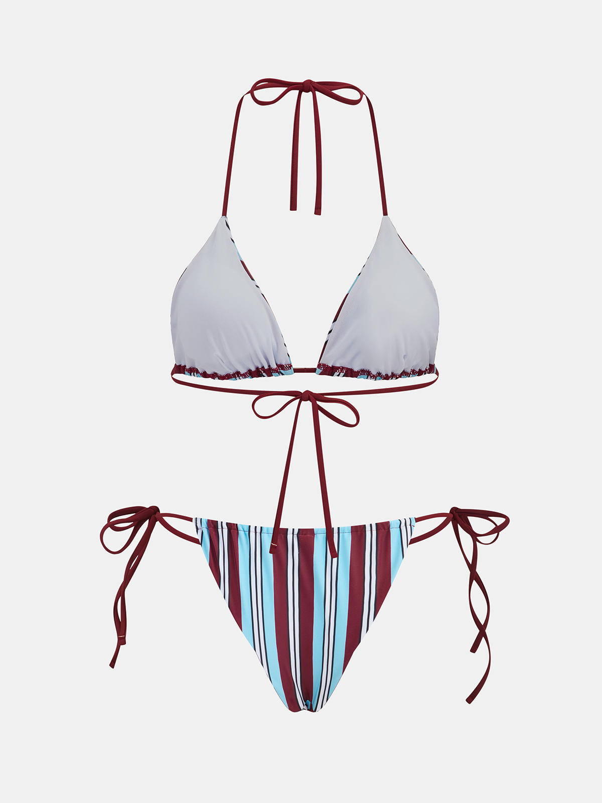 Stripe Triangle Bikini Set