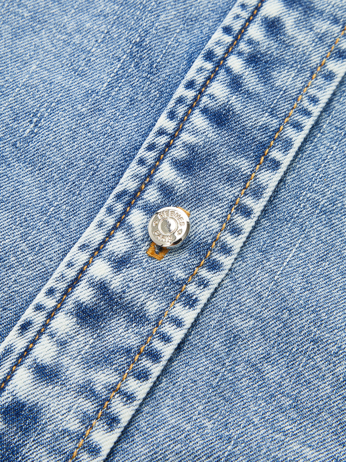 Tie Neck Sleeveless Denim Shirt