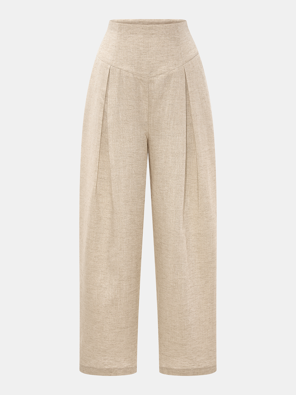 Linen Blend Halter Crop Top & Pants Set