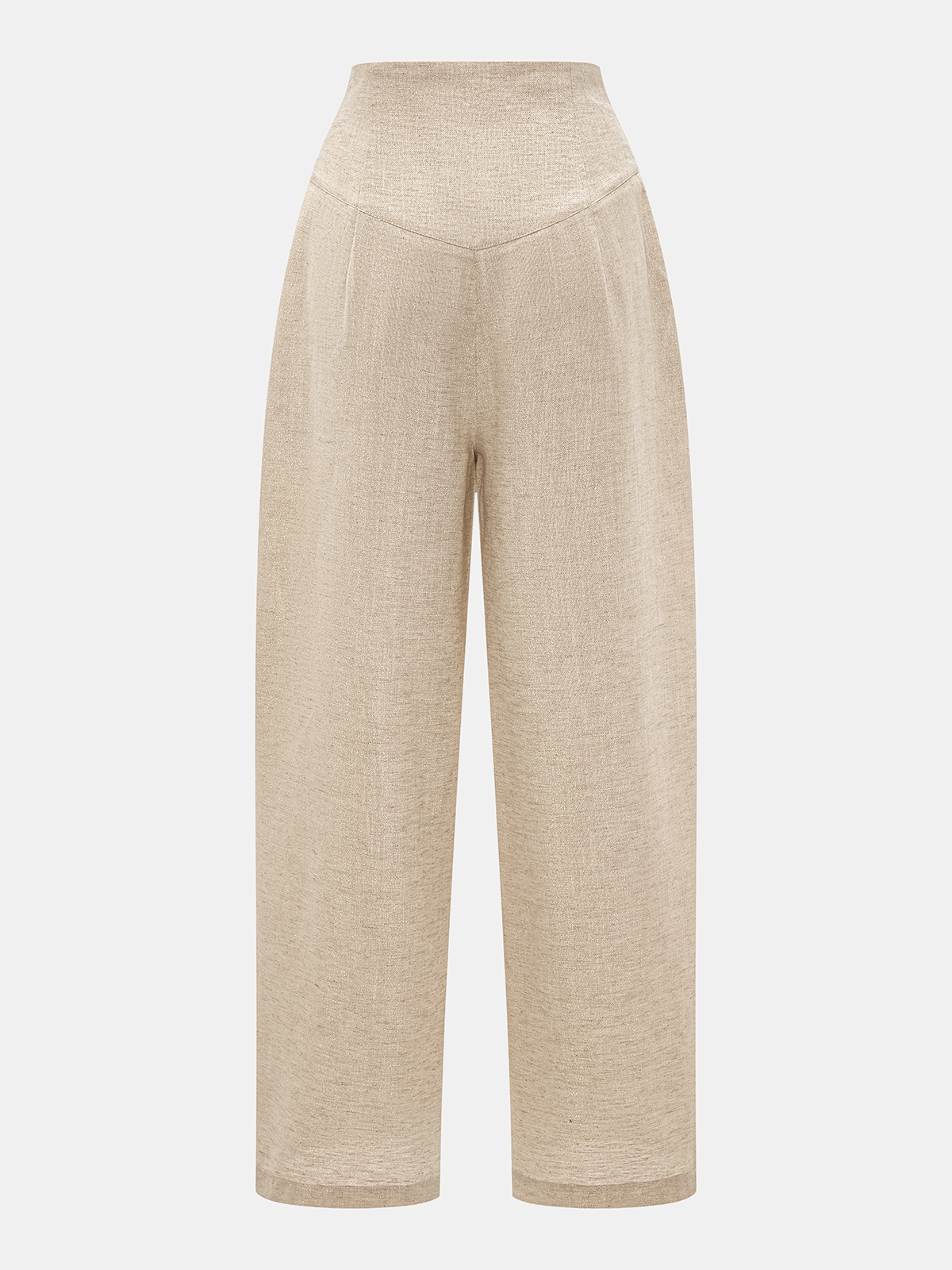 Linen Blend Halter Crop Top & Pants Set