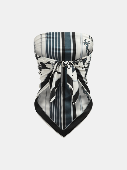 Large Horse Racing Print Square Scarf