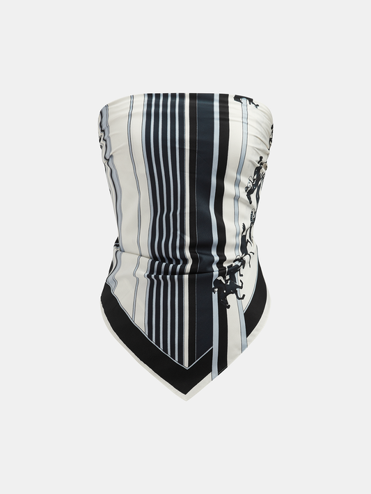 Large Horse Racing Print Square Scarf