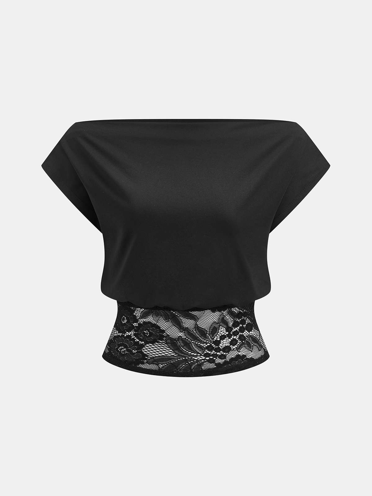 Off Shoulder Lace Cropped Blouse