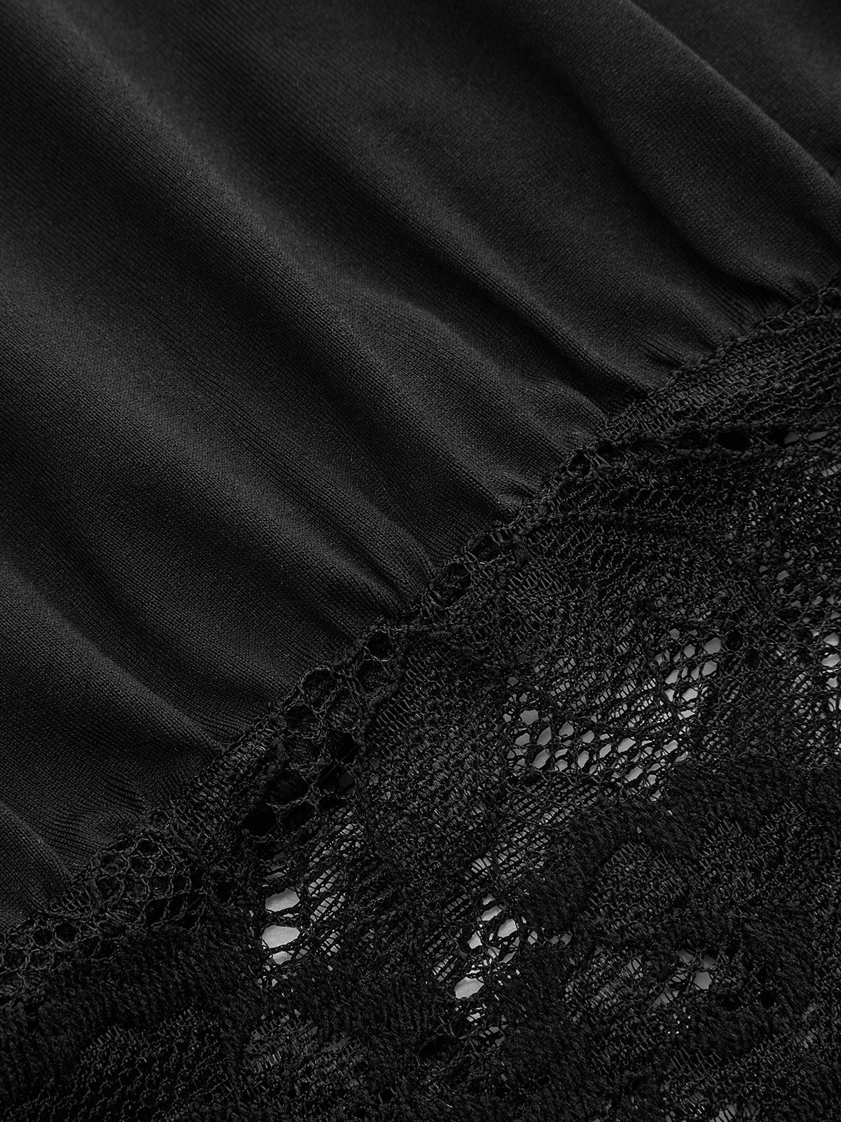 Off Shoulder Lace Cropped Blouse